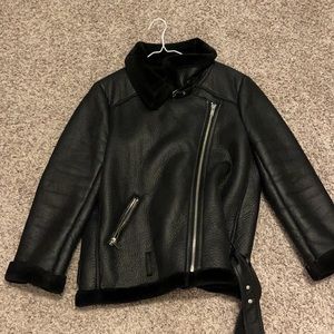 Zara double faced aviator jacket
